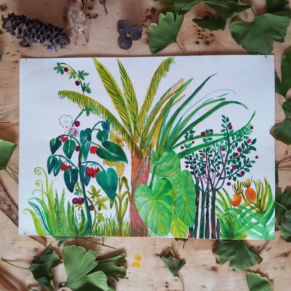 Jardim _ aguarela original