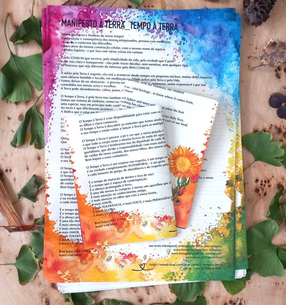 TEMPO À TERRA manifesto || TIME TO EARTH manifest PRESENTE || FREE